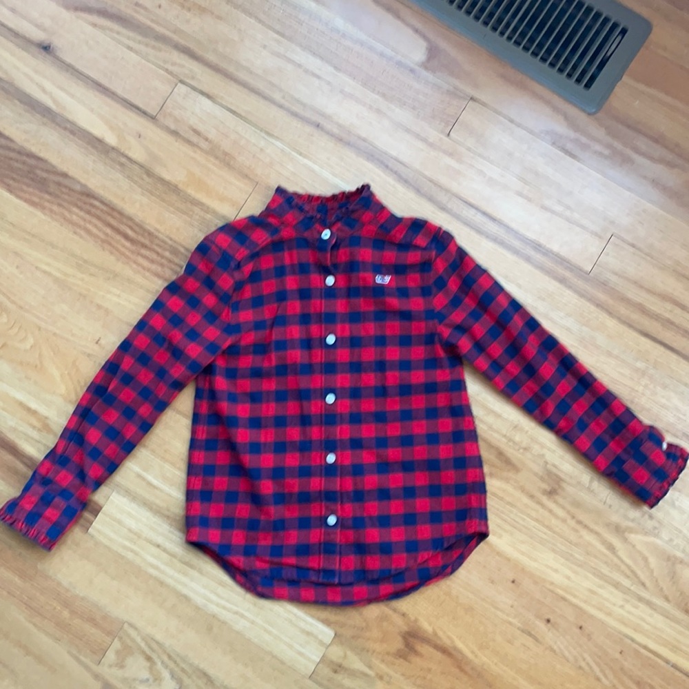 Vineyard Vines Girls Flannel button down shirt